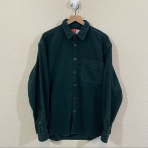 RM Williams Dark Green Moleskin Button Down Shirt
